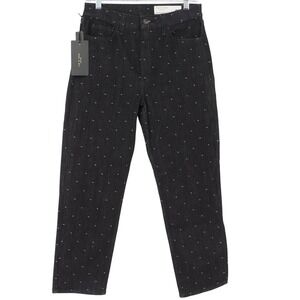 Rag & Bone Women's Fern High-Rise Slim Jeans Black Dot Polka Dot Size 28 NWT